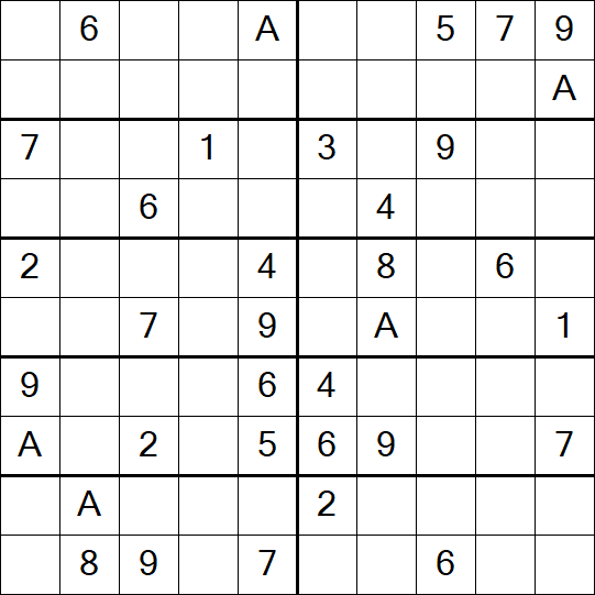 Sudoku 10x10 - Hard