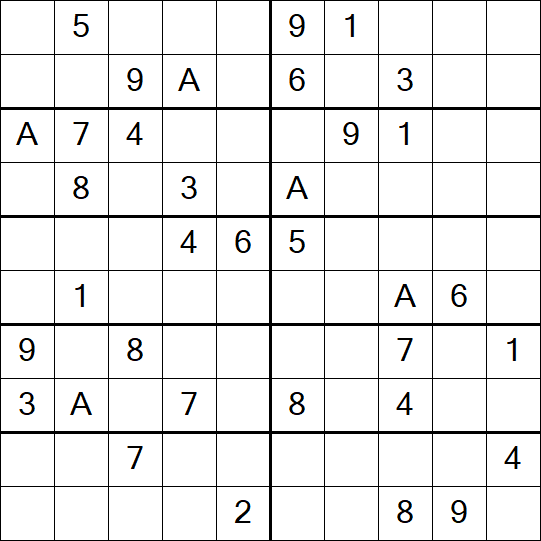 Sudoku 10x10 - Hard