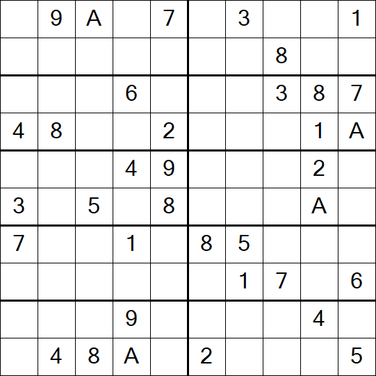 Sudoku 10x10 - Medium