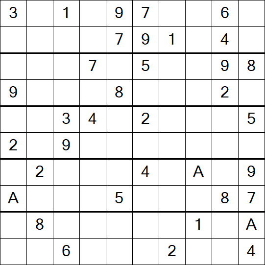 Sudoku 10x10 - Medium
