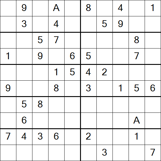 Sudoku 10x10 - Mittel
