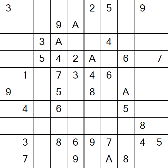 Sudoku 10x10 - Médio