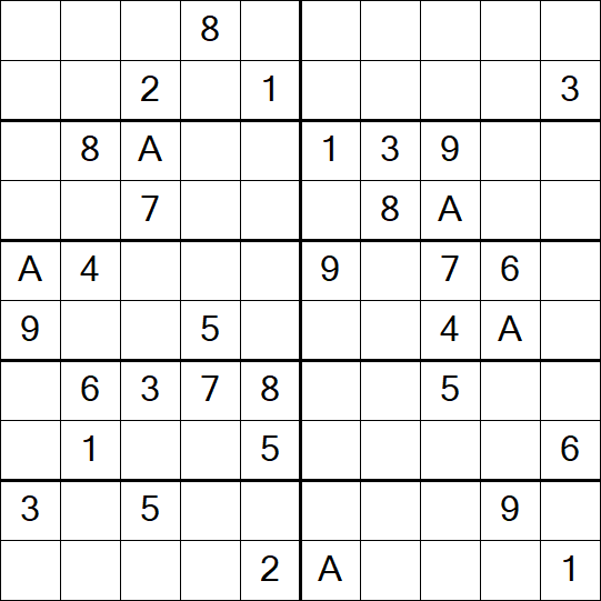 Sudoku 10x10 - Mittel