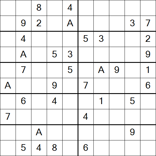 Sudoku 10x10 - Mittel