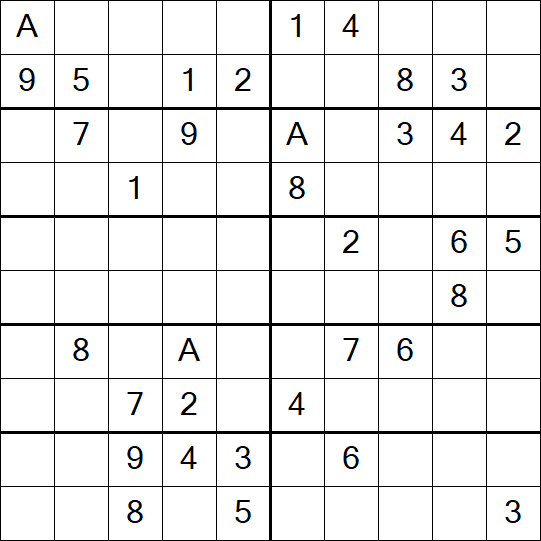 Sudoku 10x10 - Mittel