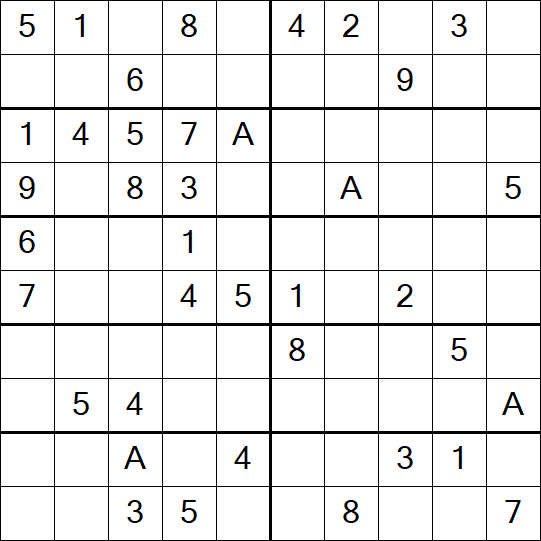 Sudoku 10x10 - Mittel
