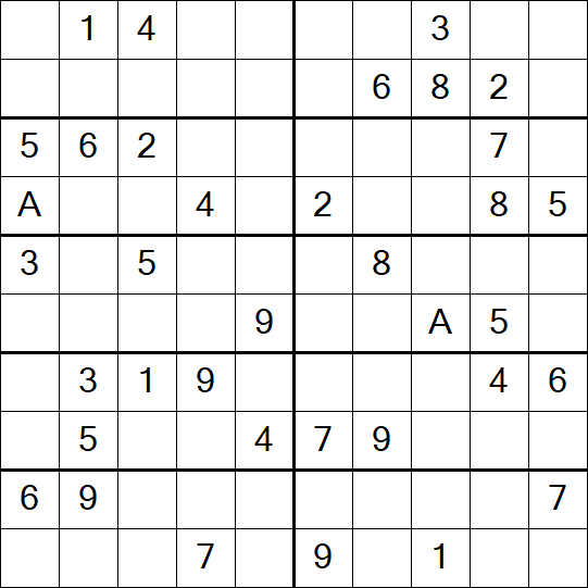 Sudoku 10x10 - Mittel