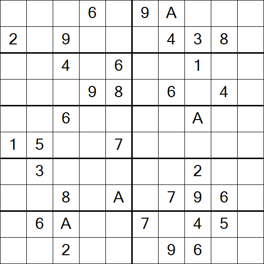 Sudoku 10x10 - Mittel