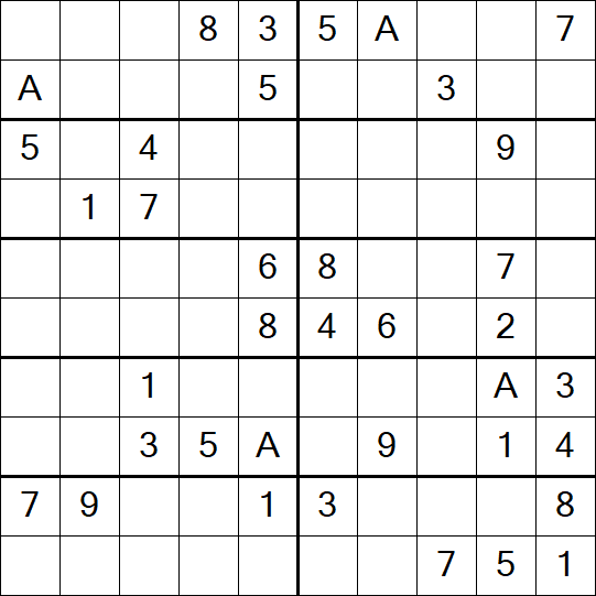 Sudoku 10x10 - Mittel