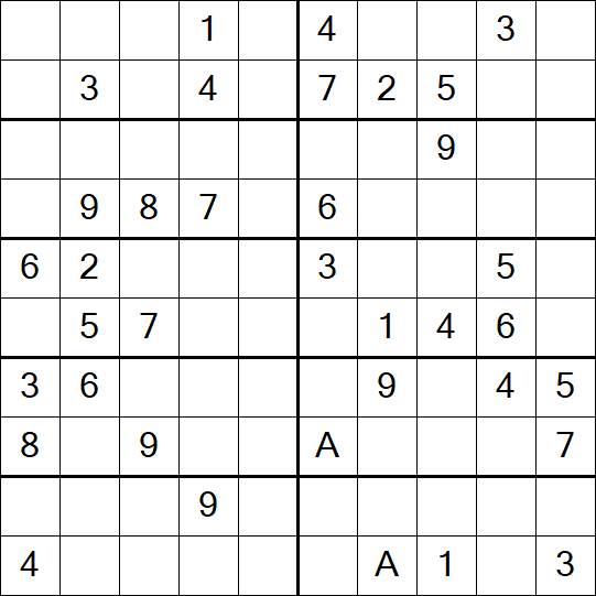 Sudoku 10x10 - Moyen