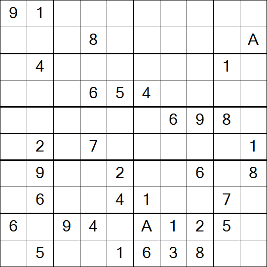Sudoku 10x10 - Médio