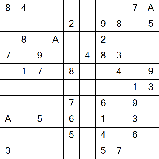 Sudoku 10x10 - Moyen