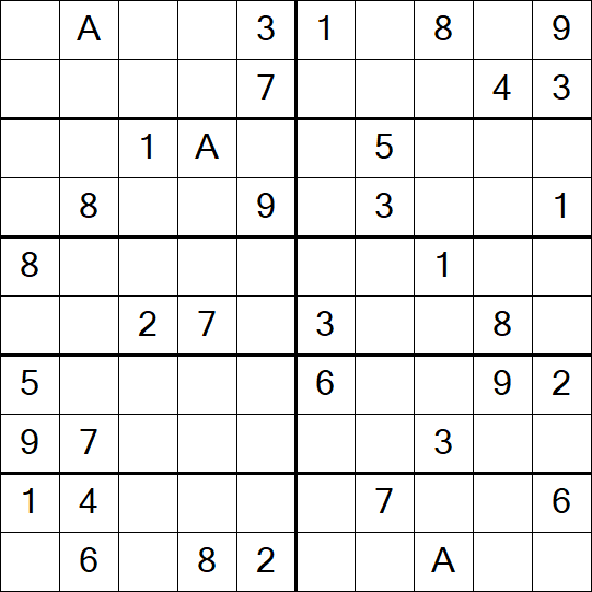 Sudoku 10x10 - Mittel