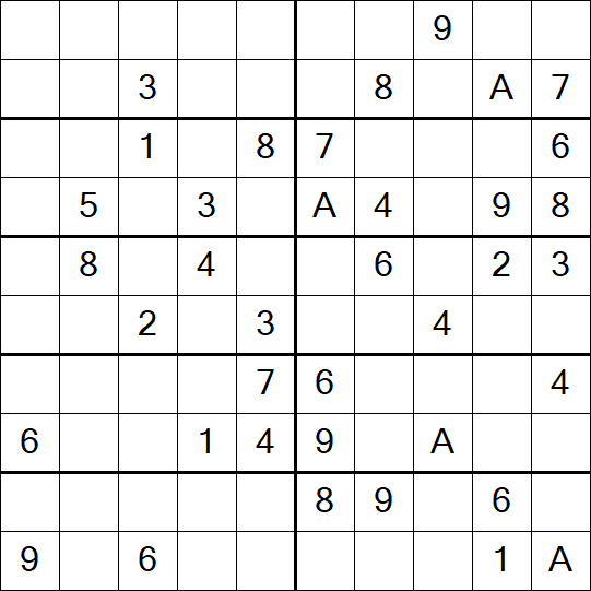Sudoku 10x10 - Médio
