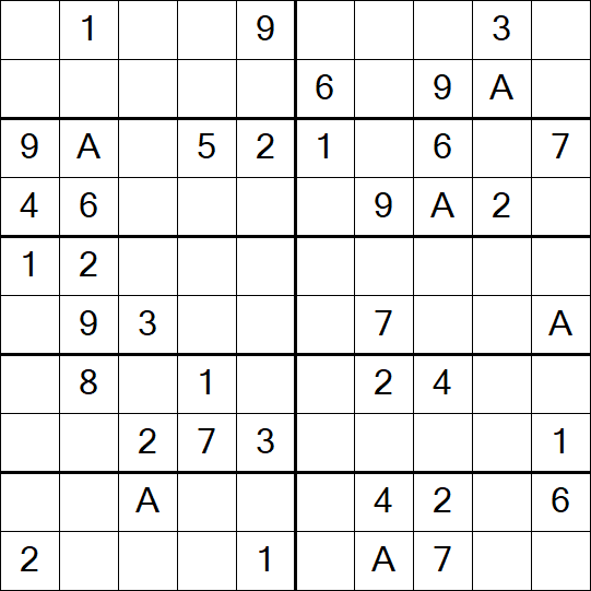 Sudoku 10x10 - Mittel