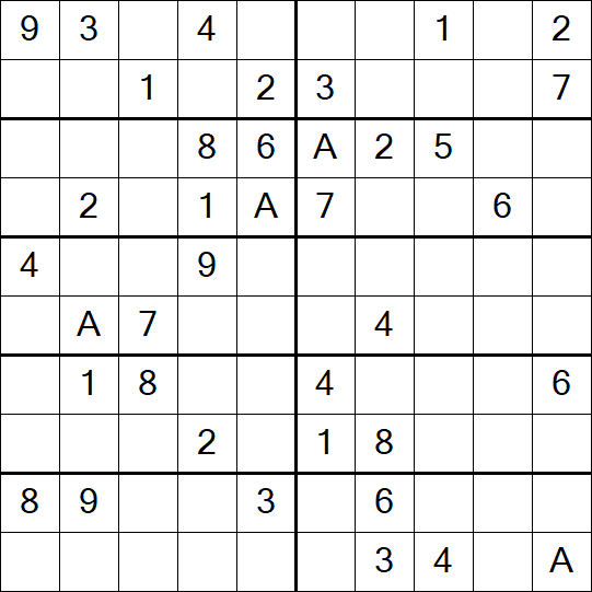 Sudoku 10x10 - Mittel