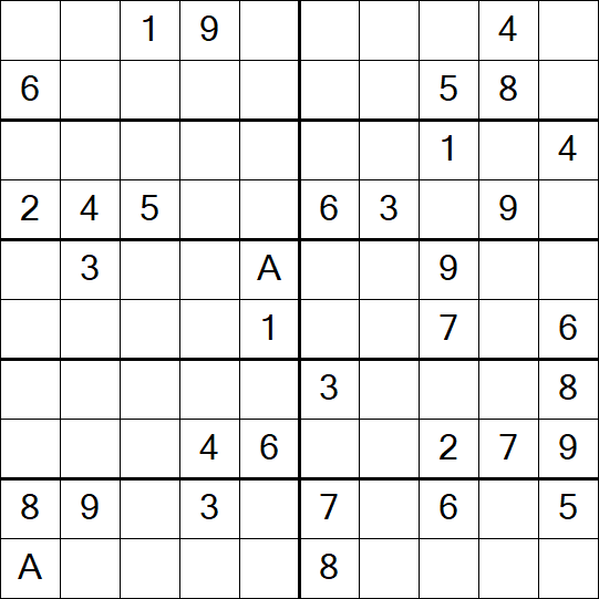 Sudoku 10x10 - Mittel