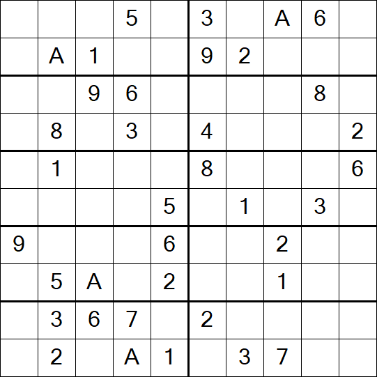 Sudoku 10x10 - Mittel
