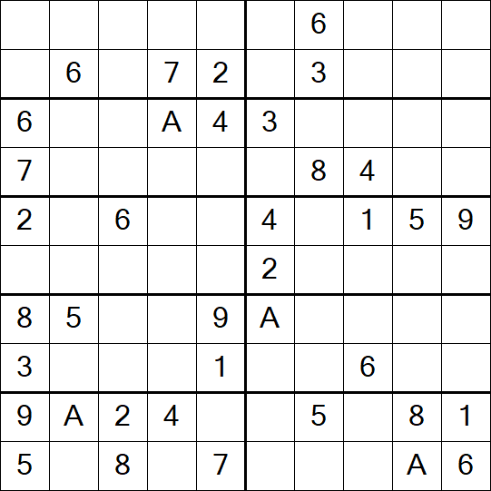 Sudoku 10x10 - Mittel