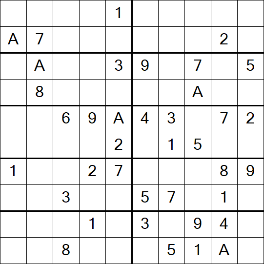 Sudoku 10x10 - Mittel