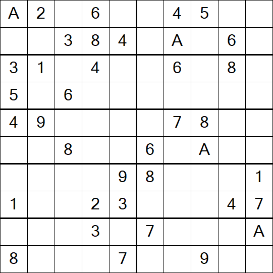 Sudoku 10x10 - Mittel