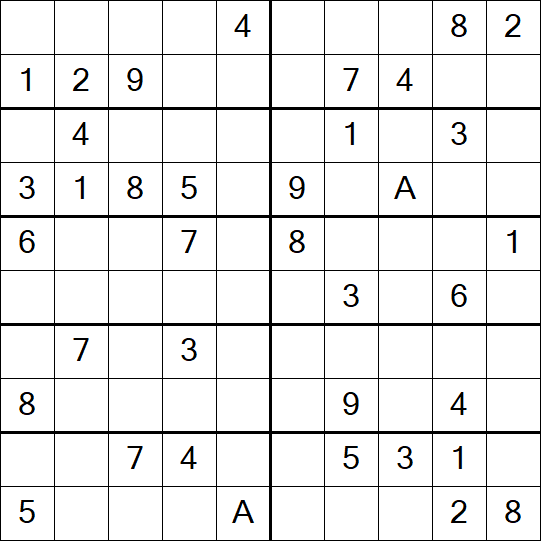 Sudoku 10x10 - Mittel