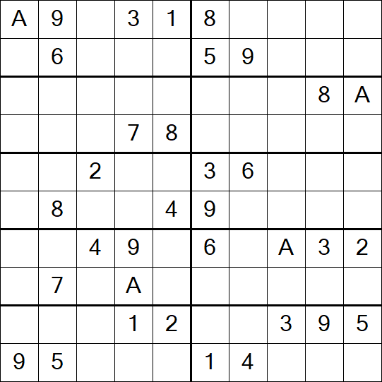 Sudoku 10x10 - Mittel