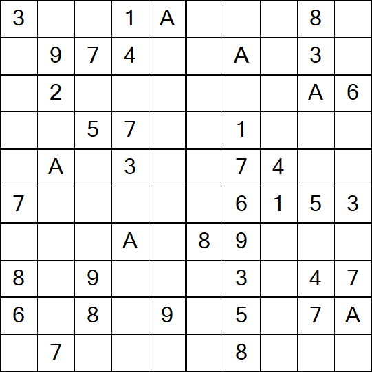 Sudoku 10x10 - Mittel