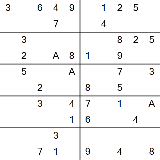 Sudoku 10x10 - Mittel