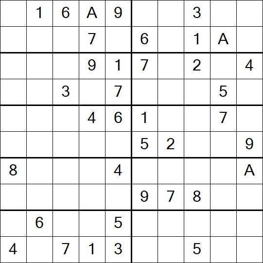 Sudoku 10x10 - Mittel