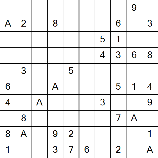 Sudoku 10x10 - Mittel
