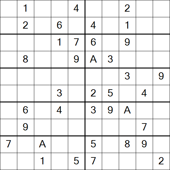 Sudoku 10x10 - Mittel