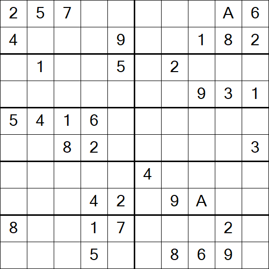 Sudoku 10x10 - Médio