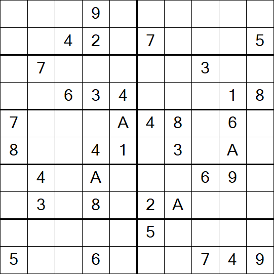 Sudoku 10x10 - Mittel
