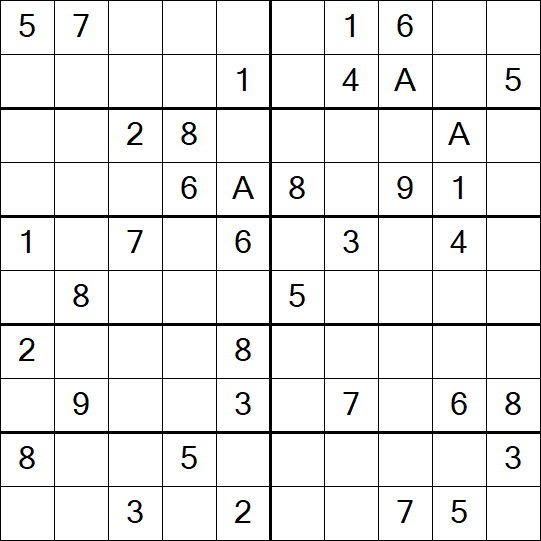 Sudoku 10x10 - Mittel