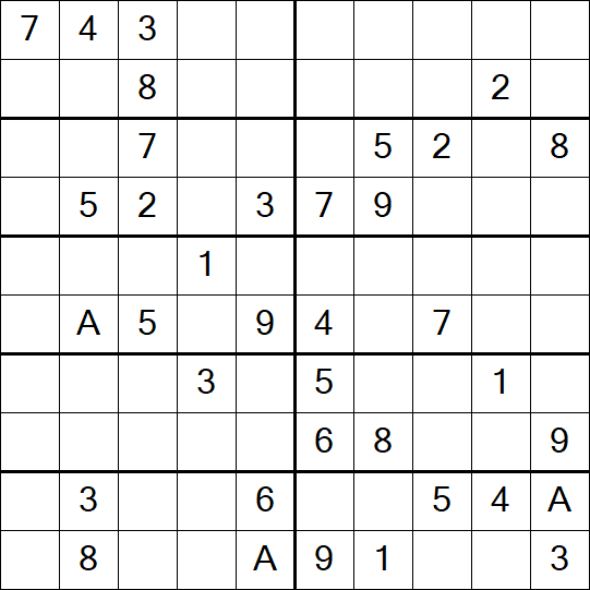Sudoku 10x10 - Mittel