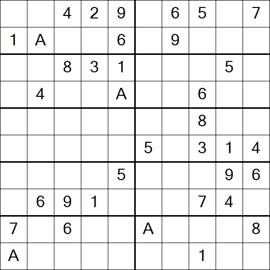 Sudoku 10x10 - Mittel
