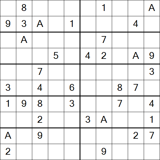 Sudoku 10x10 - Mittel