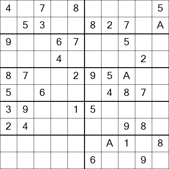 Sudoku 10x10 - Mittel