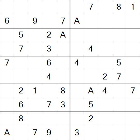 Sudoku 10x10 - Mittel