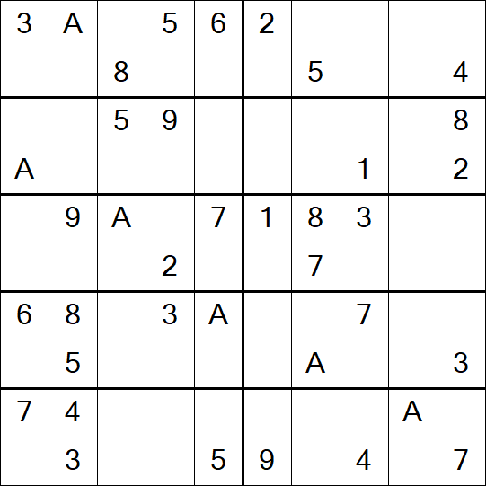 Sudoku 10x10 - Mittel
