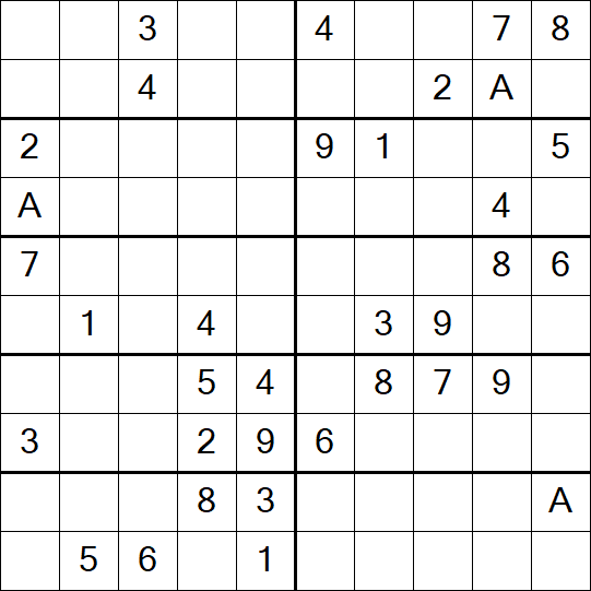 Sudoku 10x10 - Medium