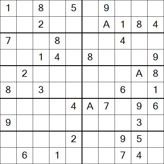 Sudoku 10x10 - Mittel