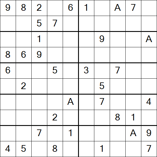 Sudoku 10x10 - Mittel