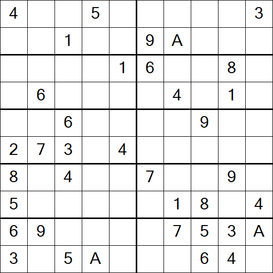 Sudoku 10x10 - Mittel