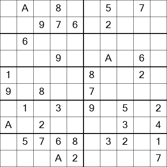 Sudoku 10x10 - Mittel