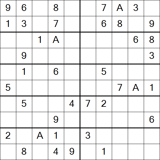 Sudoku 10x10 - Medium