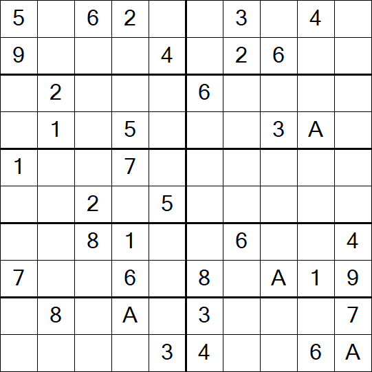 Sudoku 10x10 - Mittel