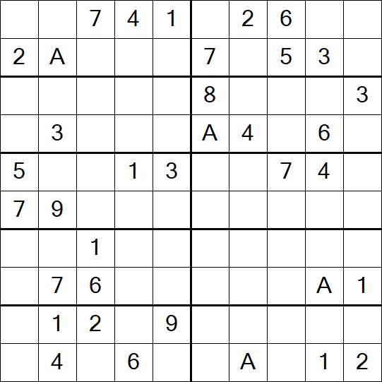 Sudoku 10x10 - Mittel
