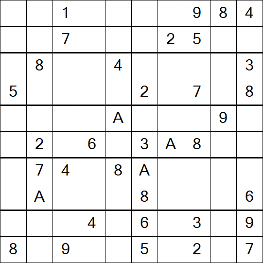 Sudoku 10x10 - Mittel